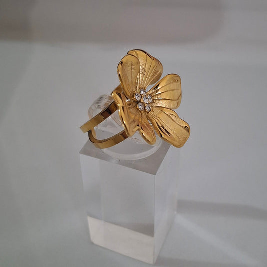 Anillo flor hibisco